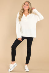 Fireside Chic Ivory Sweater