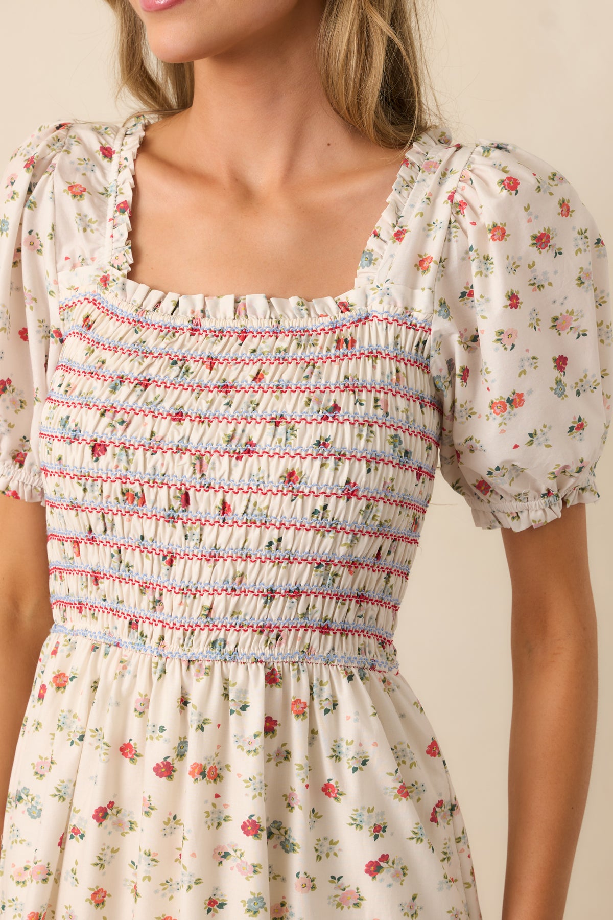 Stacy Floral Puff Sleeve Maxi Dress