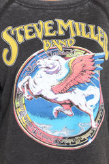 Close up view of this band sweatshirt that showcases the graphic on the front that says 