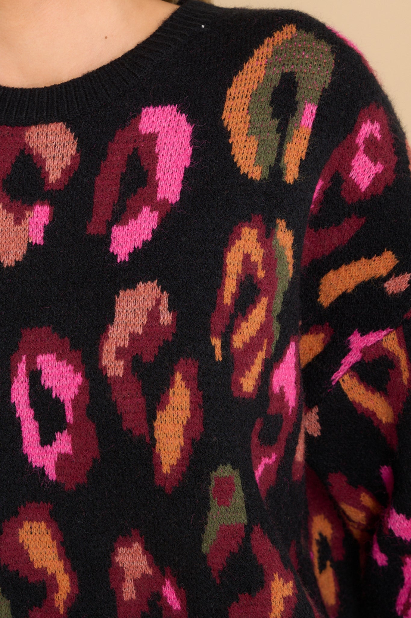 2 Fiercely On Point Black Leopard Print Sweater at reddress.com