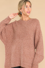 5 Perfectly Content Light Brown Sweater at reddress.com