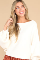 4 Straight To Business Ivory Sweater at reddress.com