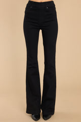 Clean Black Flare Jeans