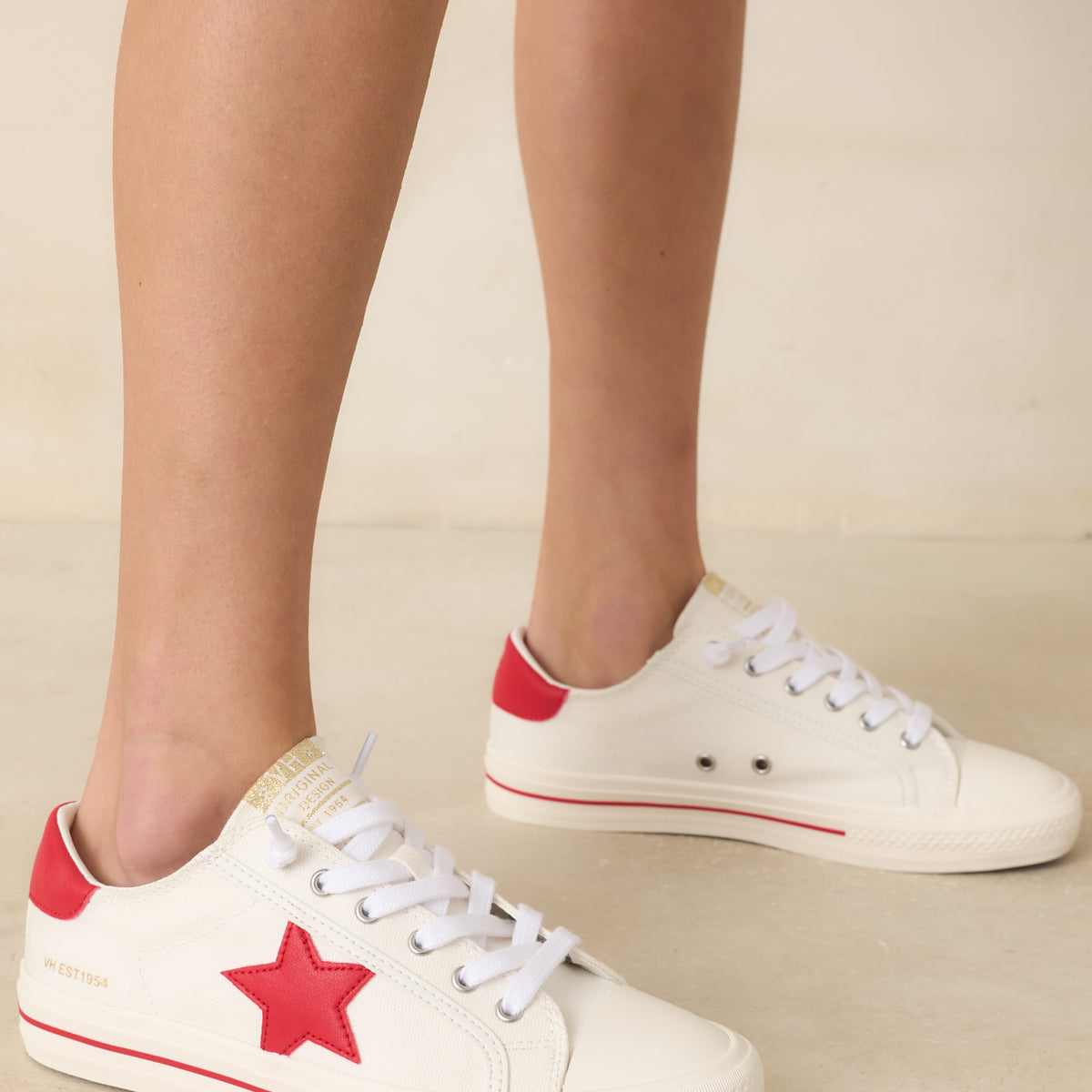 red dress with white converse Red Dress with Converse