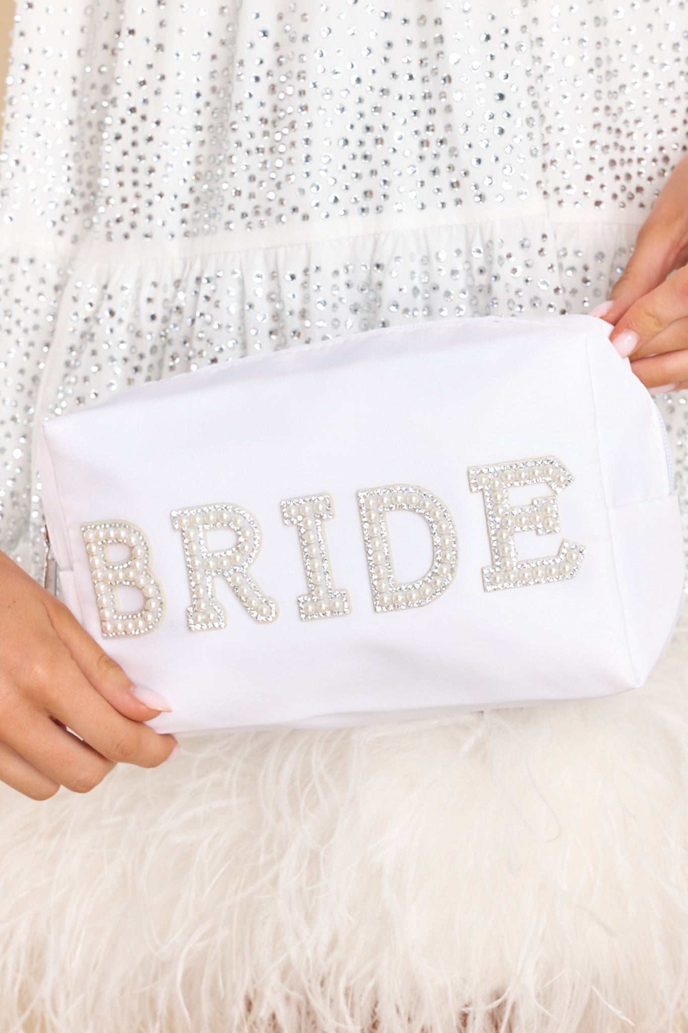 1 Everything's New White Bride Pouch at reddress.com