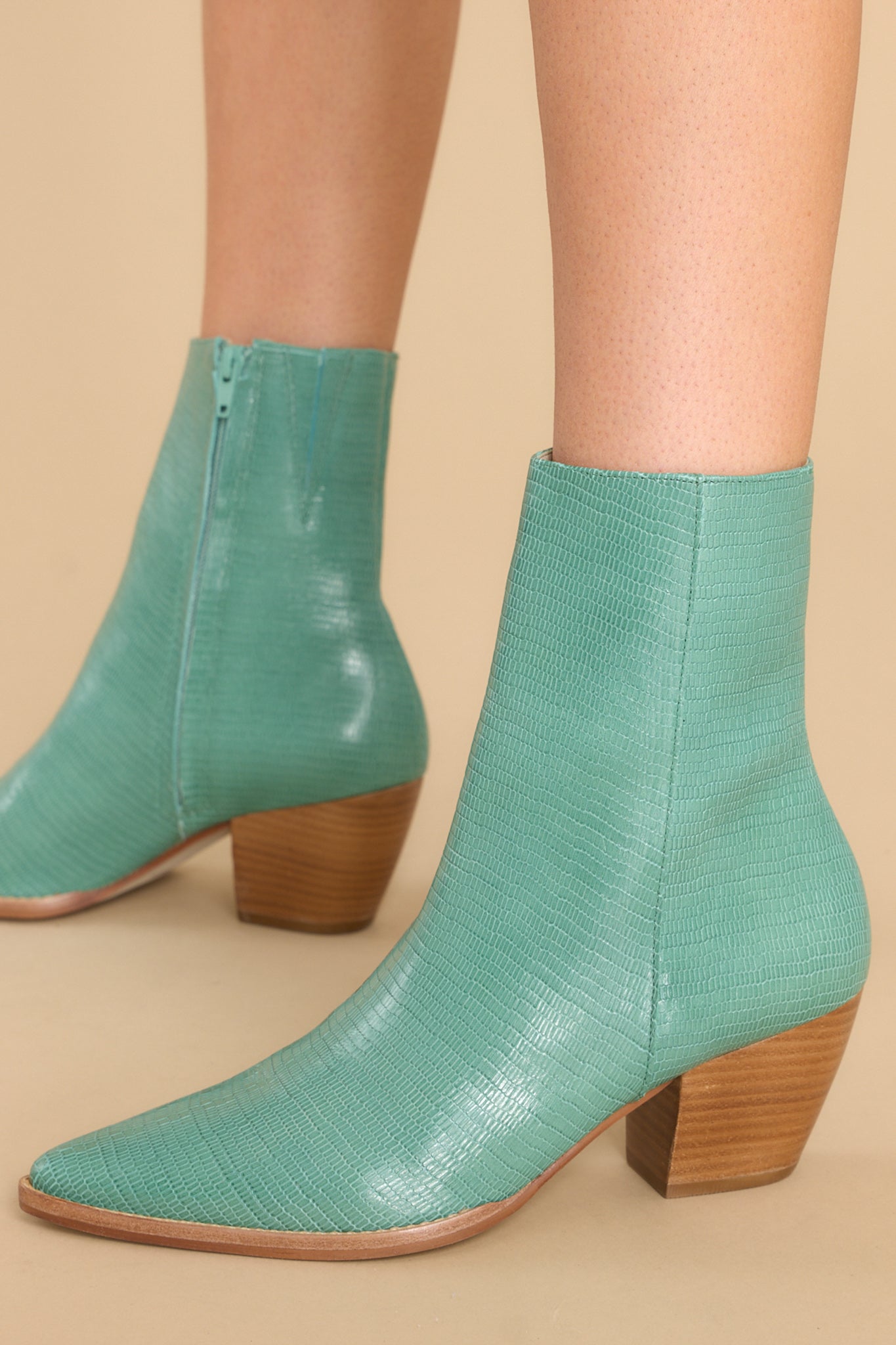 Caty Jade Snake Ankle Boots