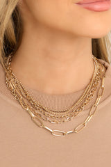 Stronger Now Gold Layered Necklace