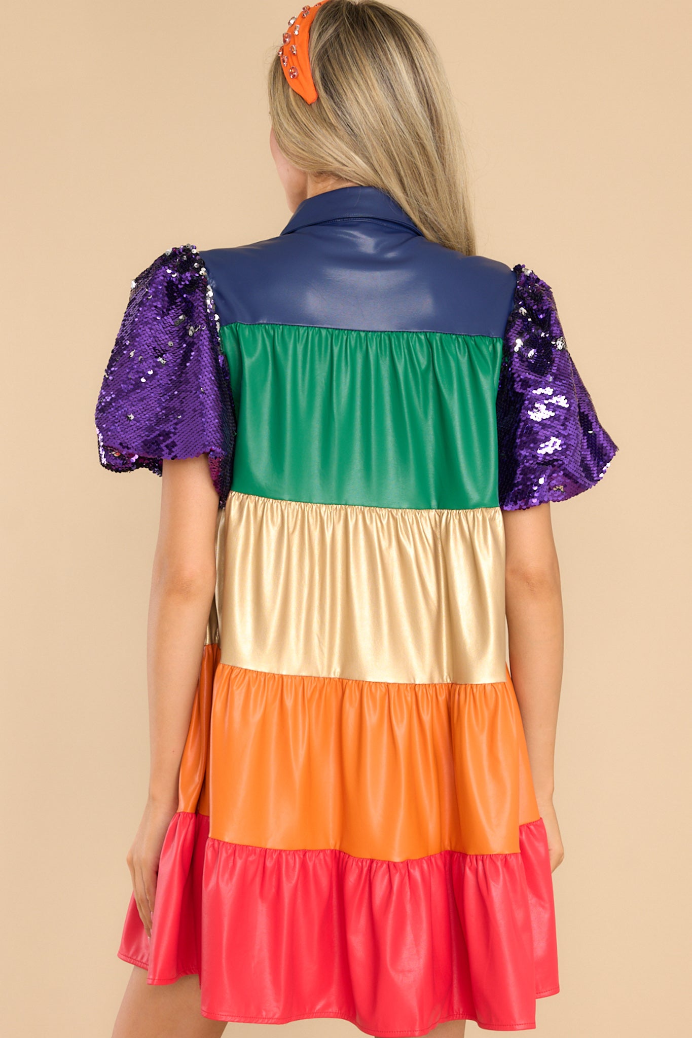 All Dolled Up Rainbow Stripe Dress