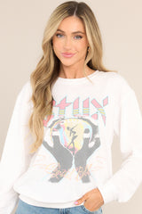 Front view of this sweatshirt that features the Styx's sixth studio album graphic.