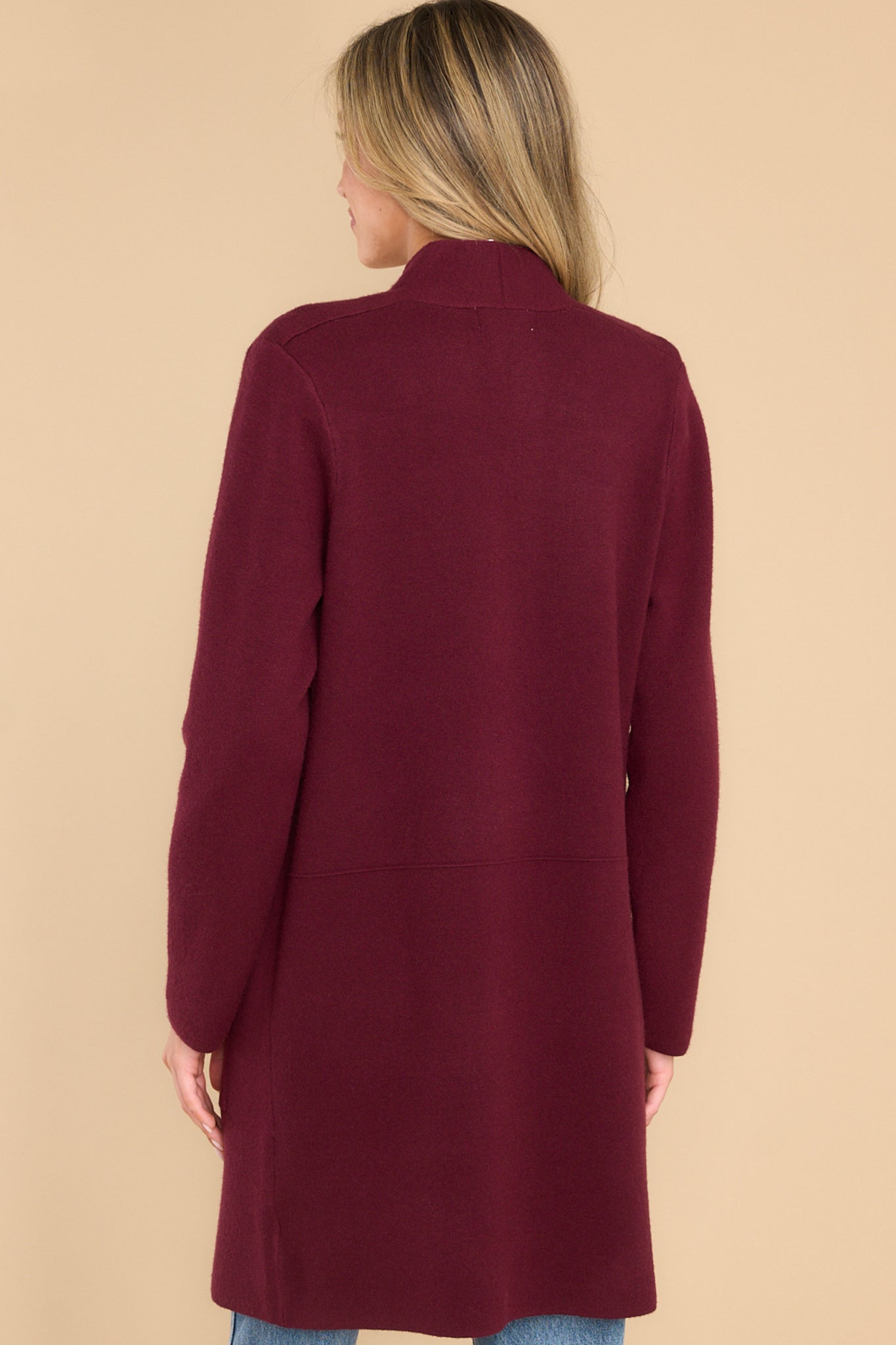 Comfy Wine Cardigan - Fall Favorites | Red Dress