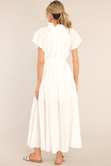 Ivory and taupe maxi dress with embellished tassels. main image 0