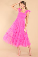 7 With You Forever Pink Midi Dress at reddress.com