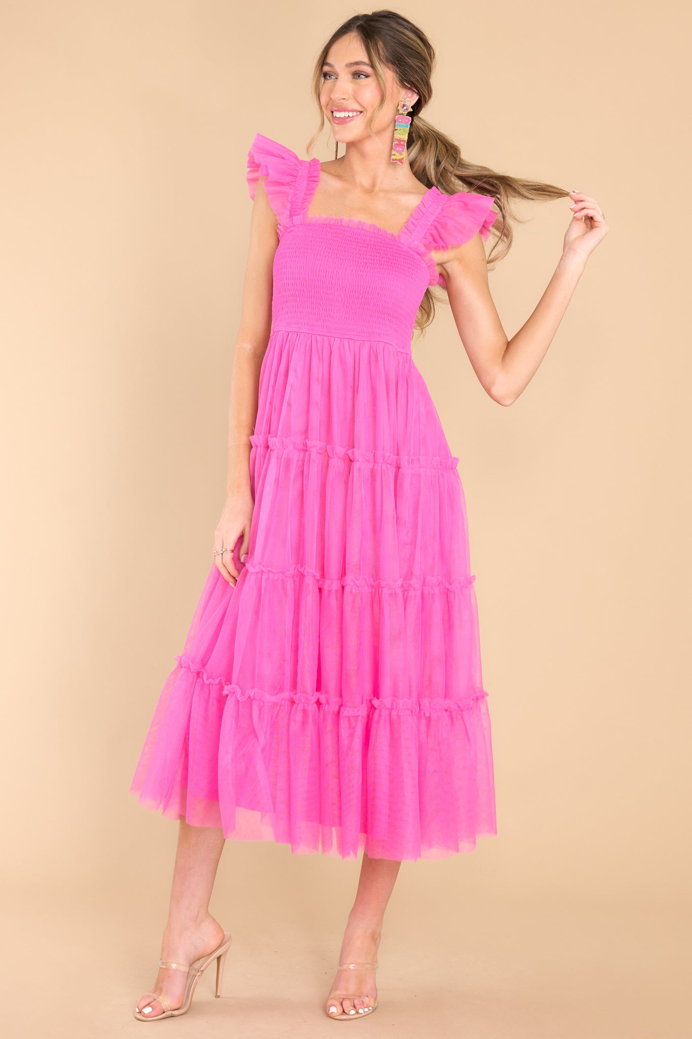 9 With You Forever Pink Midi Dress at reddress.com