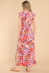 6 Zanita Bright Floral Print Cutout Midi Dress at reddress.com