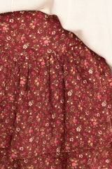 All I Ever Wanted Red Clay Floral Print Skirt