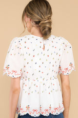 11 Sweet Beauty White Floral Embroidered Top at reddress.com