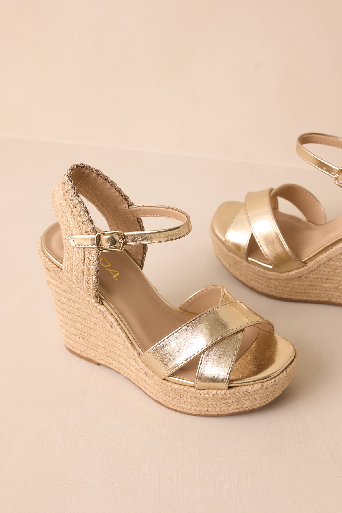 Gold Platform Wedges
