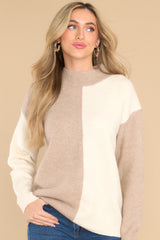 4 You Wouldn't Get It Ivory Two Toned Sweater at reddress.com