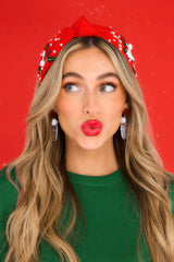 1 Kissed Under The Mistletoe Red Headband at reddress.com