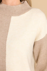 2 You Wouldn't Get It Ivory Two Toned Sweater at reddress.com