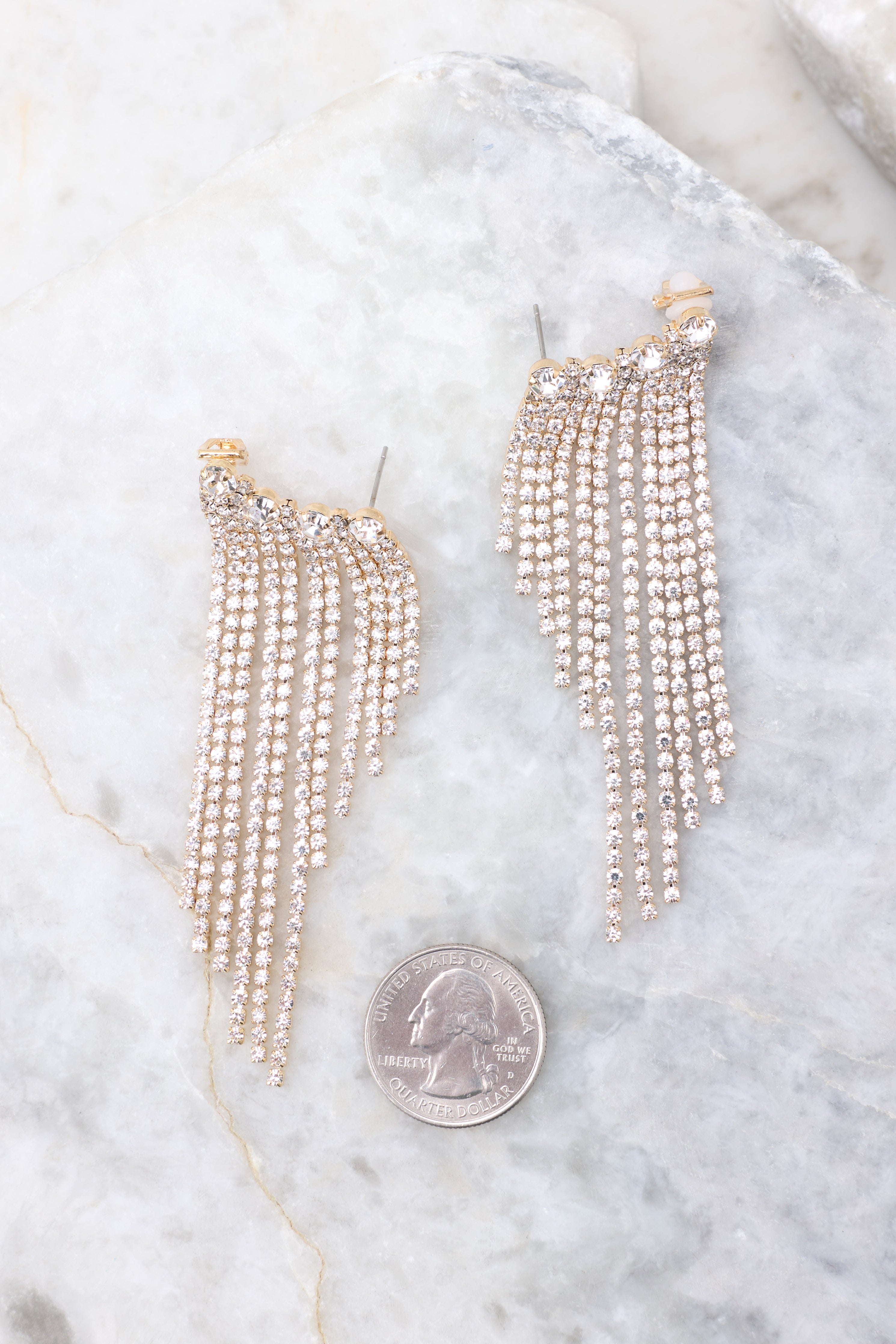 2 Queen To All Gold Earrings at reddress.com