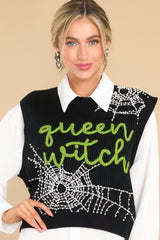 Queen Witch Black Sweater Vest