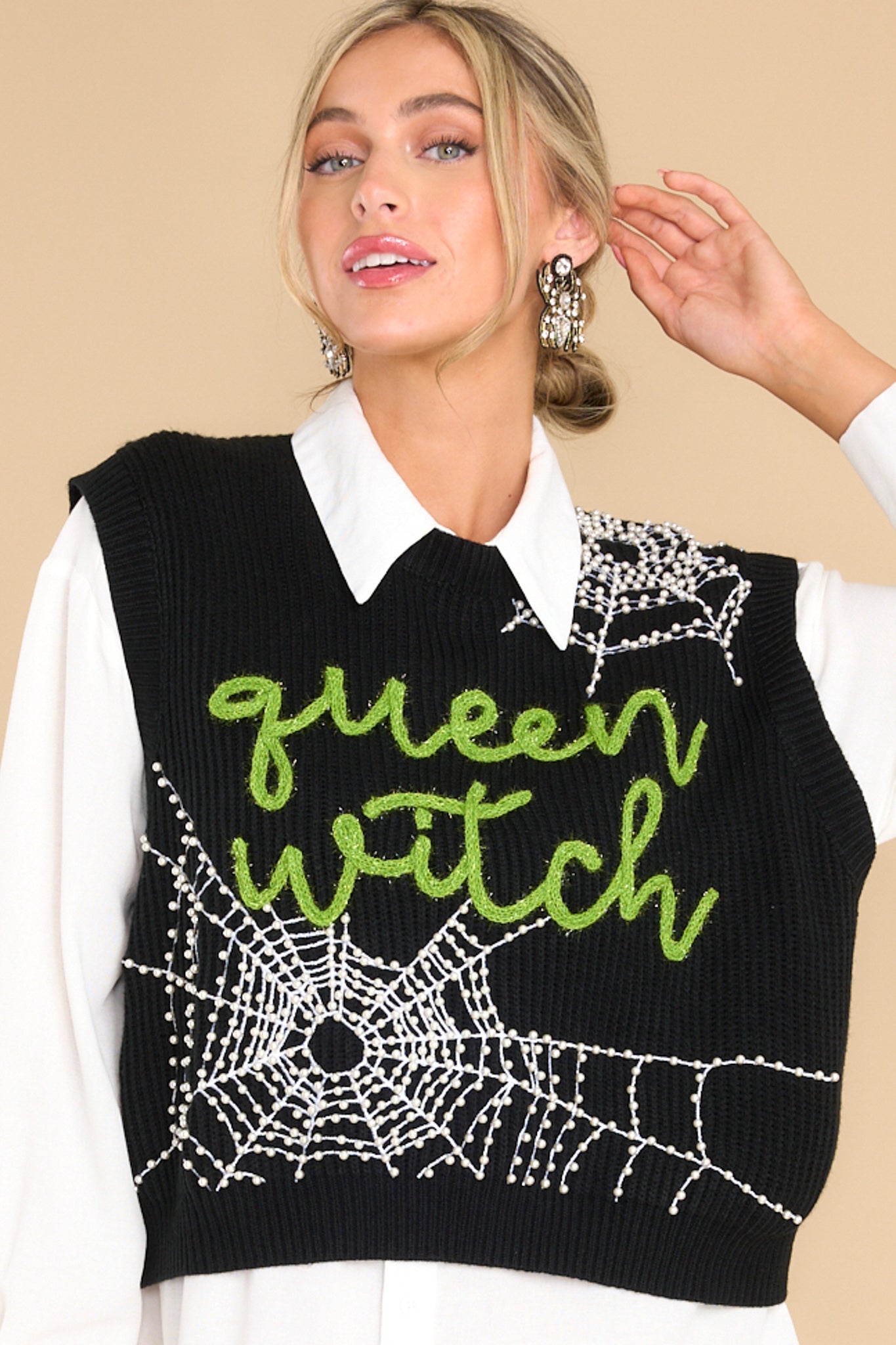 Queen Witch Black Sweater Vest