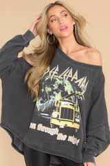 4 Def Leppard Through The Night Black Sweatshirt at reddress.com