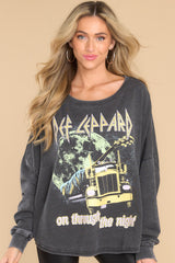 5 Def Leppard Through The Night Black Sweatshirt at reddress.com