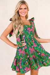 3 Wild Without Worry Green Multi Print Dress at reddress.com