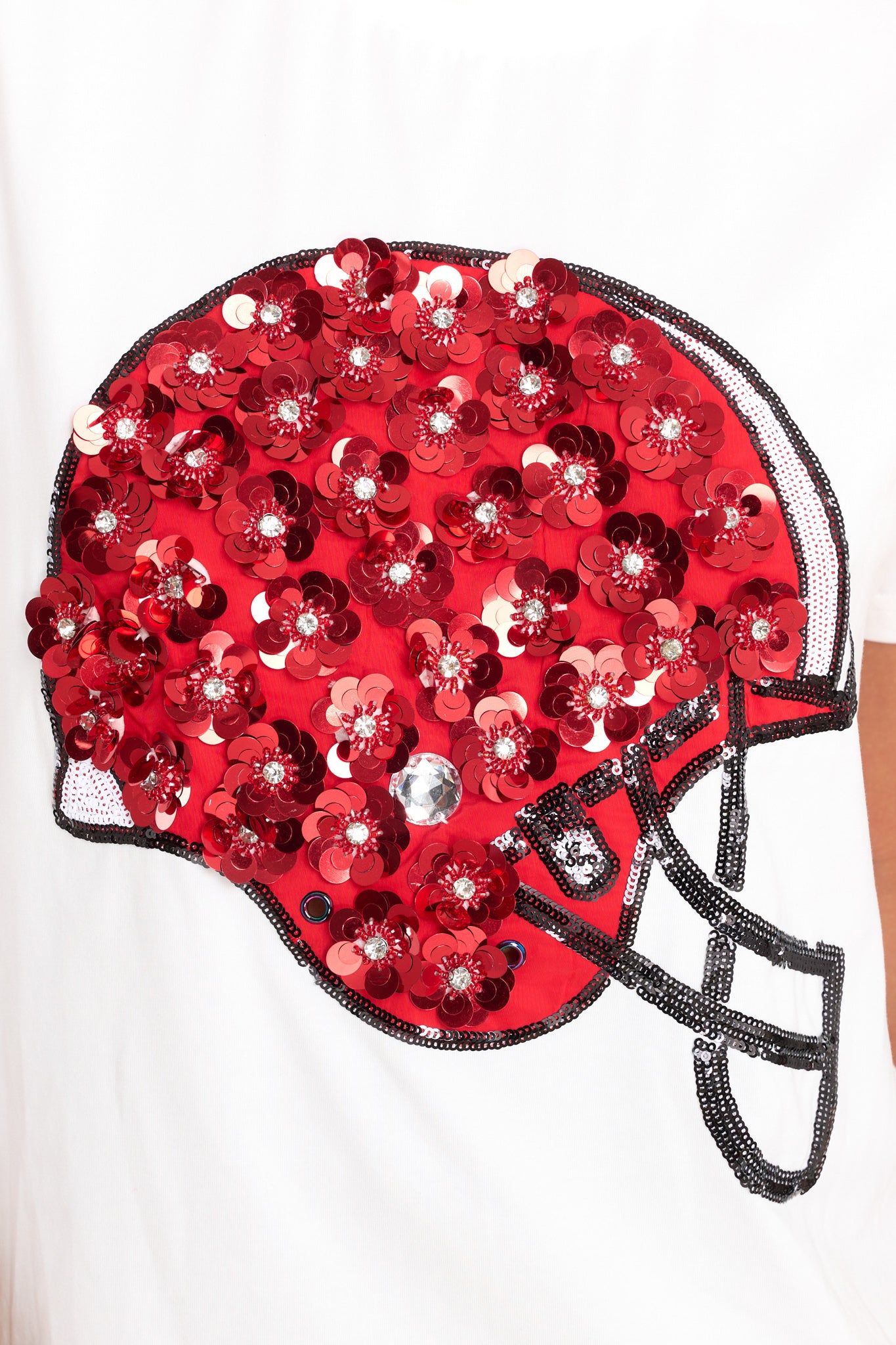 2 Red & Black Flower Helmet Tee at reddress.com