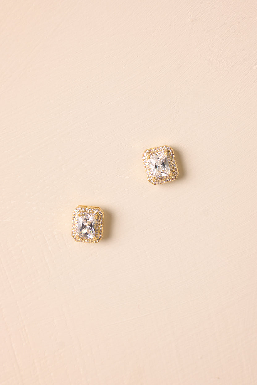Rose Gold Earrings Micro Rhinestone Earclip Earrings