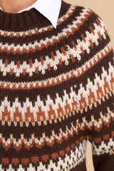 Ready To Recharge Chocolate Multi Sweater