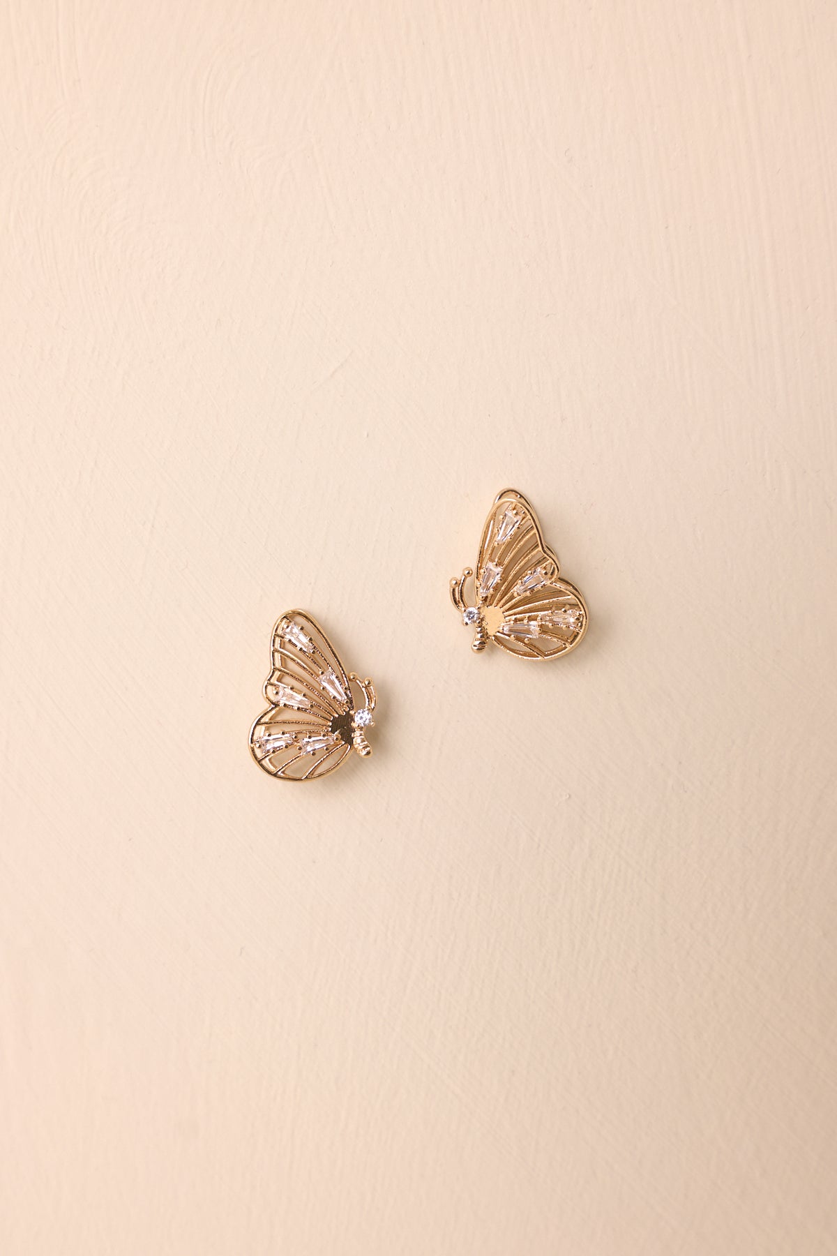Vanessa Butterfly Wing Earrings - Gold