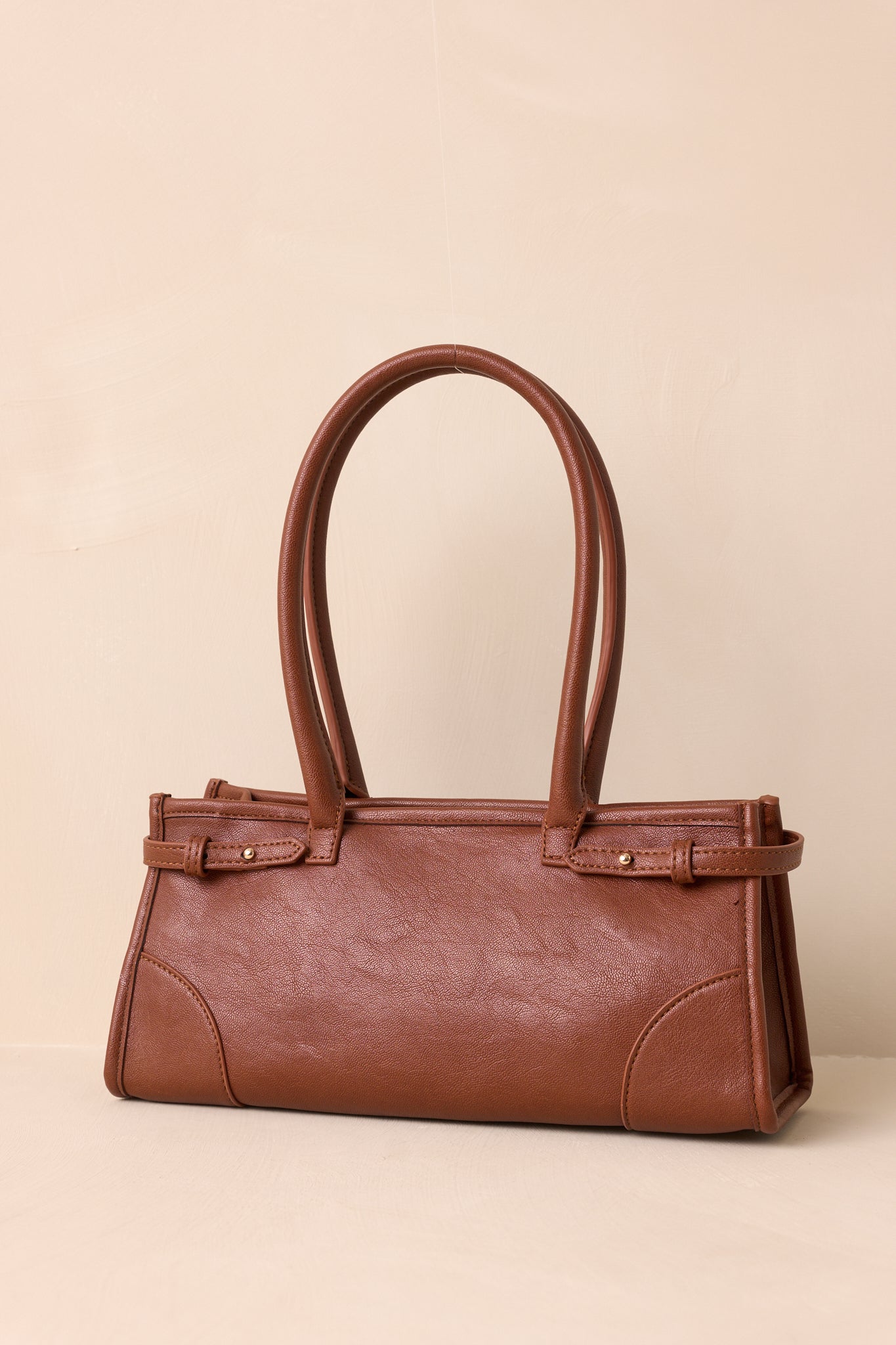 Loving What You See Cognac Brown Faux Leather Handbag
