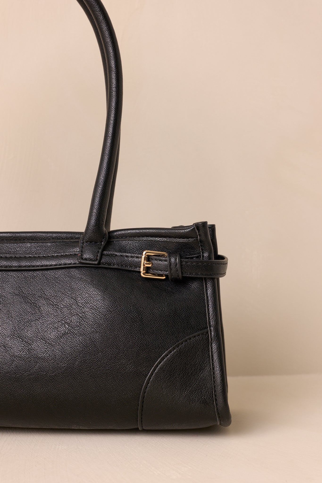 Loving What You See Black Faux Leather Handbag