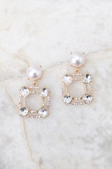 1 Making New Rules Gold & White Pearl Earrings at reddress.com