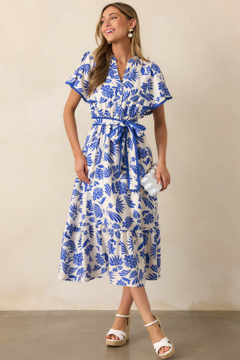 Blue causal short dress