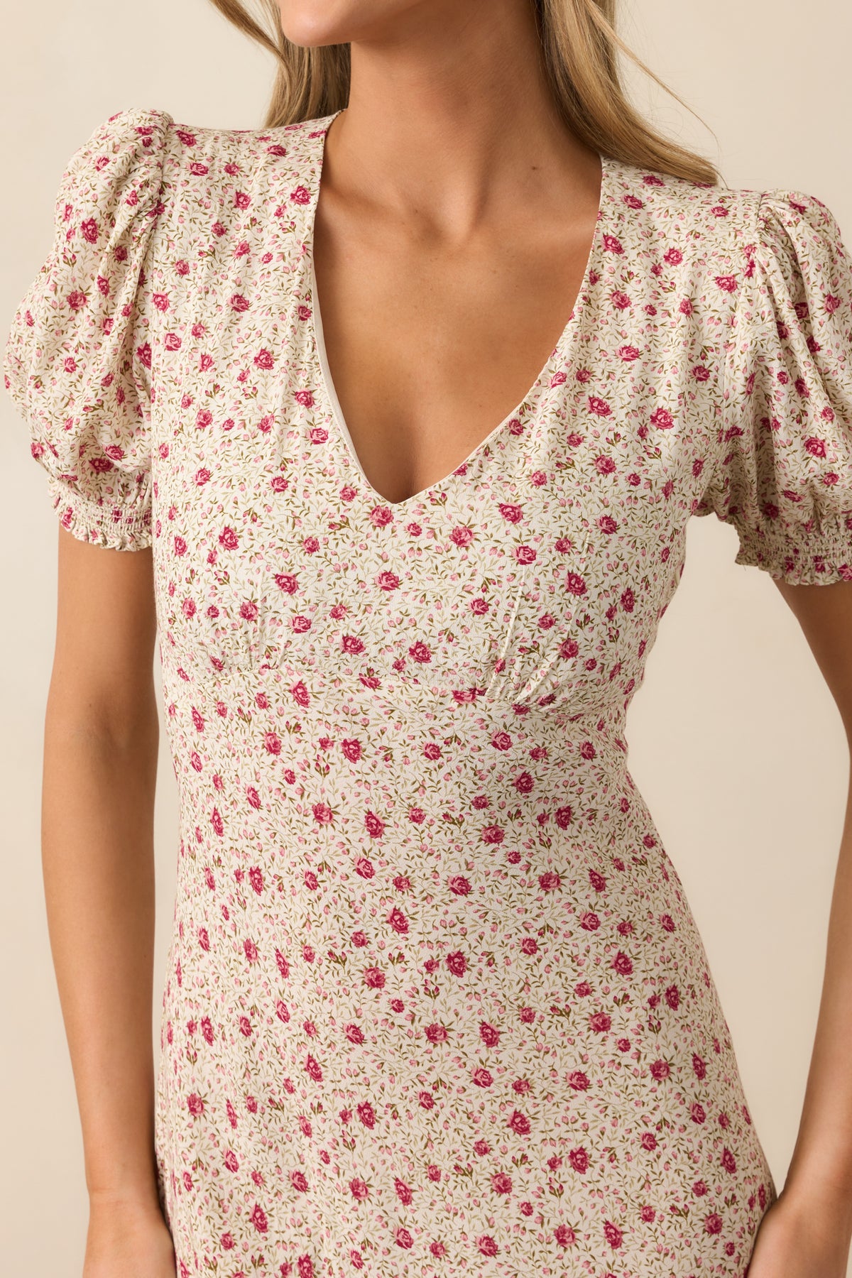 Wilde Pink Floral Long Sleeve Dress