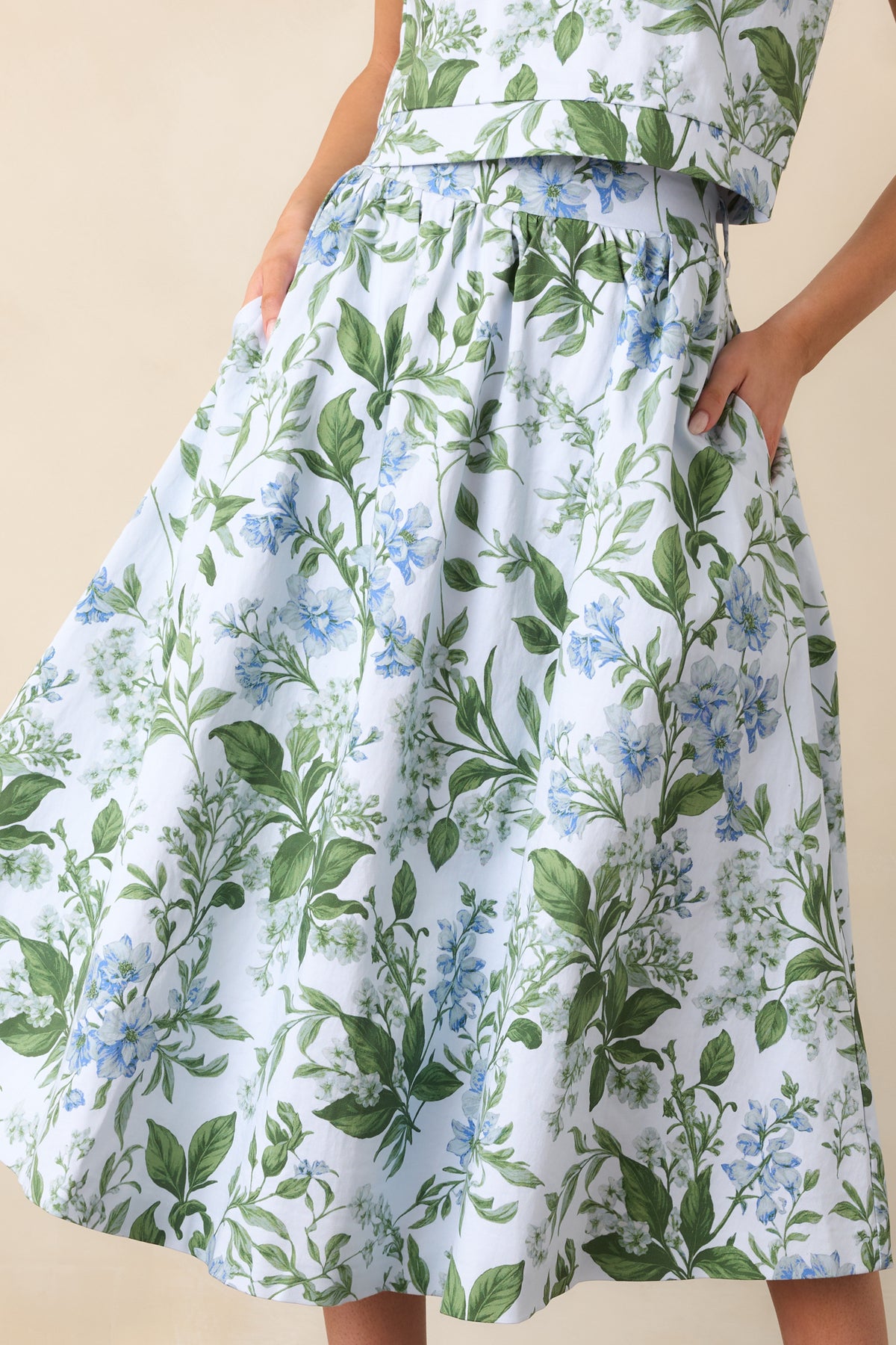 Petrine Skirt Blossoming Blue