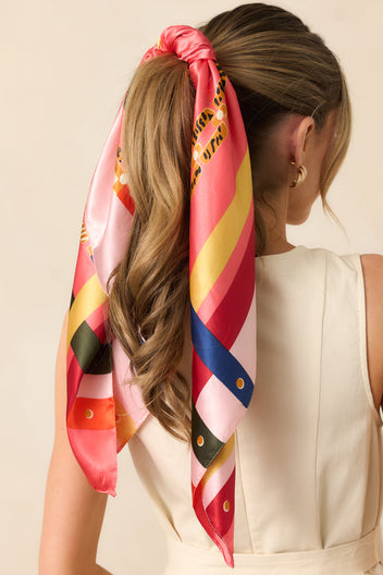 Red Satin Scarf Style Maxi (M)