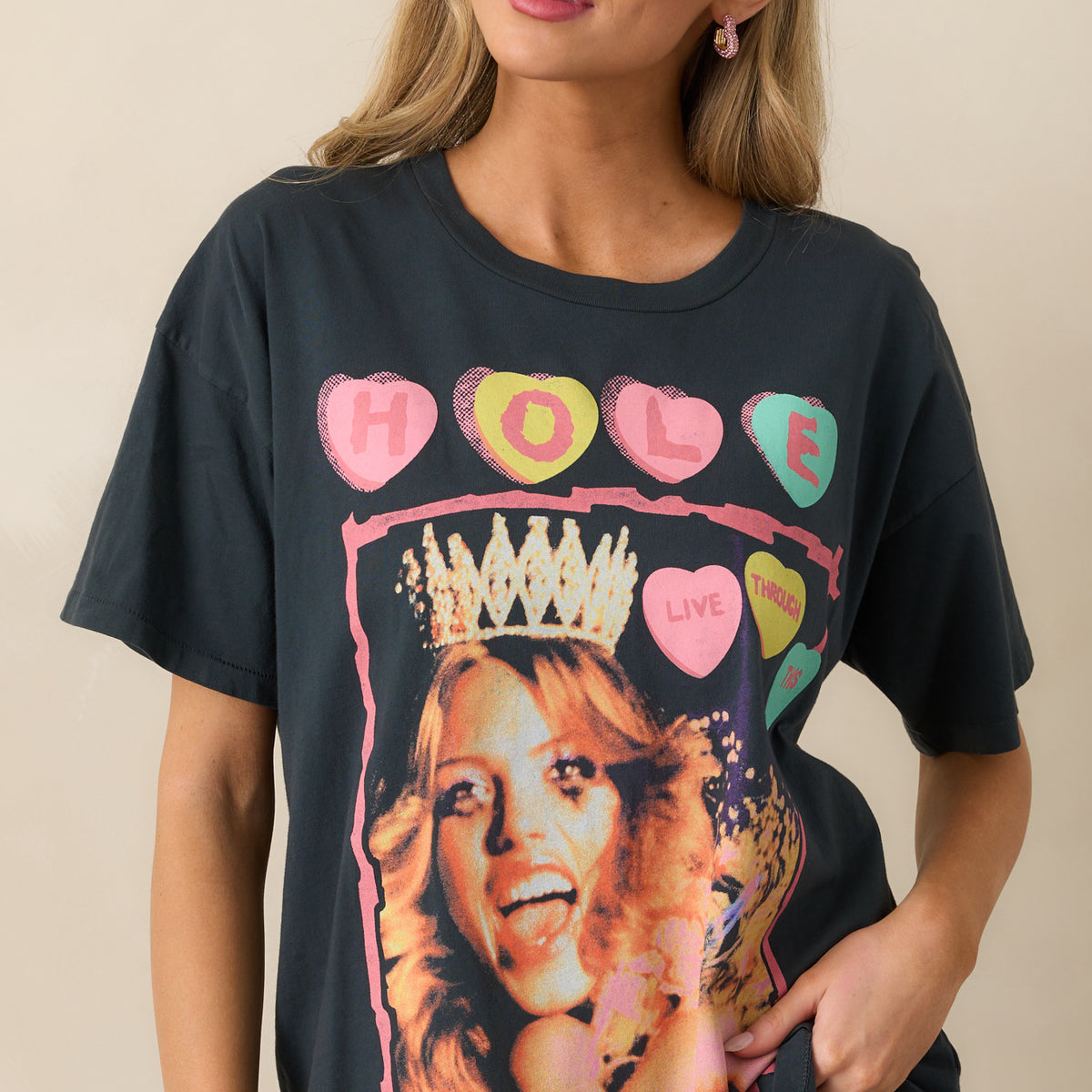 Hole 1995 Use Once And Destroy Vintage Tee - All Tops | Red Dress