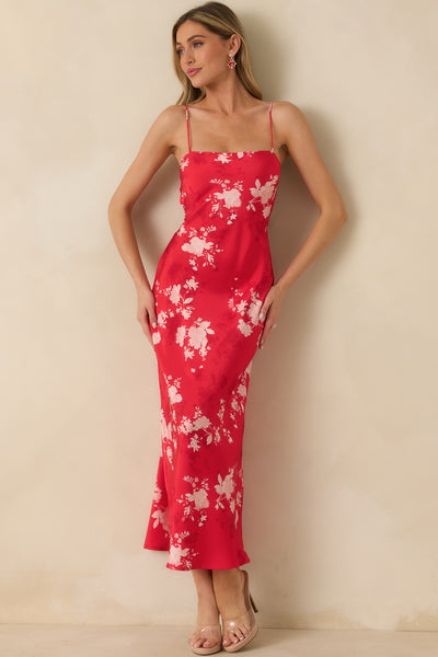 Z Supply Kiss Me Red Alyse Darya Floral Maxi Dress | Red Dress