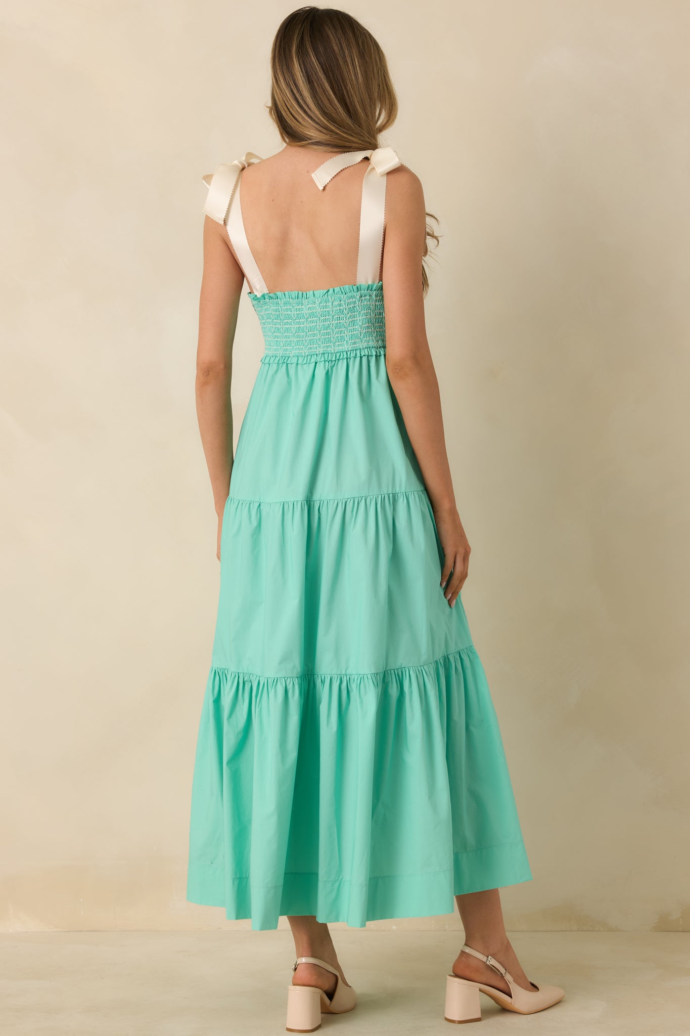 Women's The Felicity Mint Green Cotton Midi Dress | Size: M | Red Dress Women's The Felicity Mint Green Cotton Midi Dress | Size: M | Red Dress