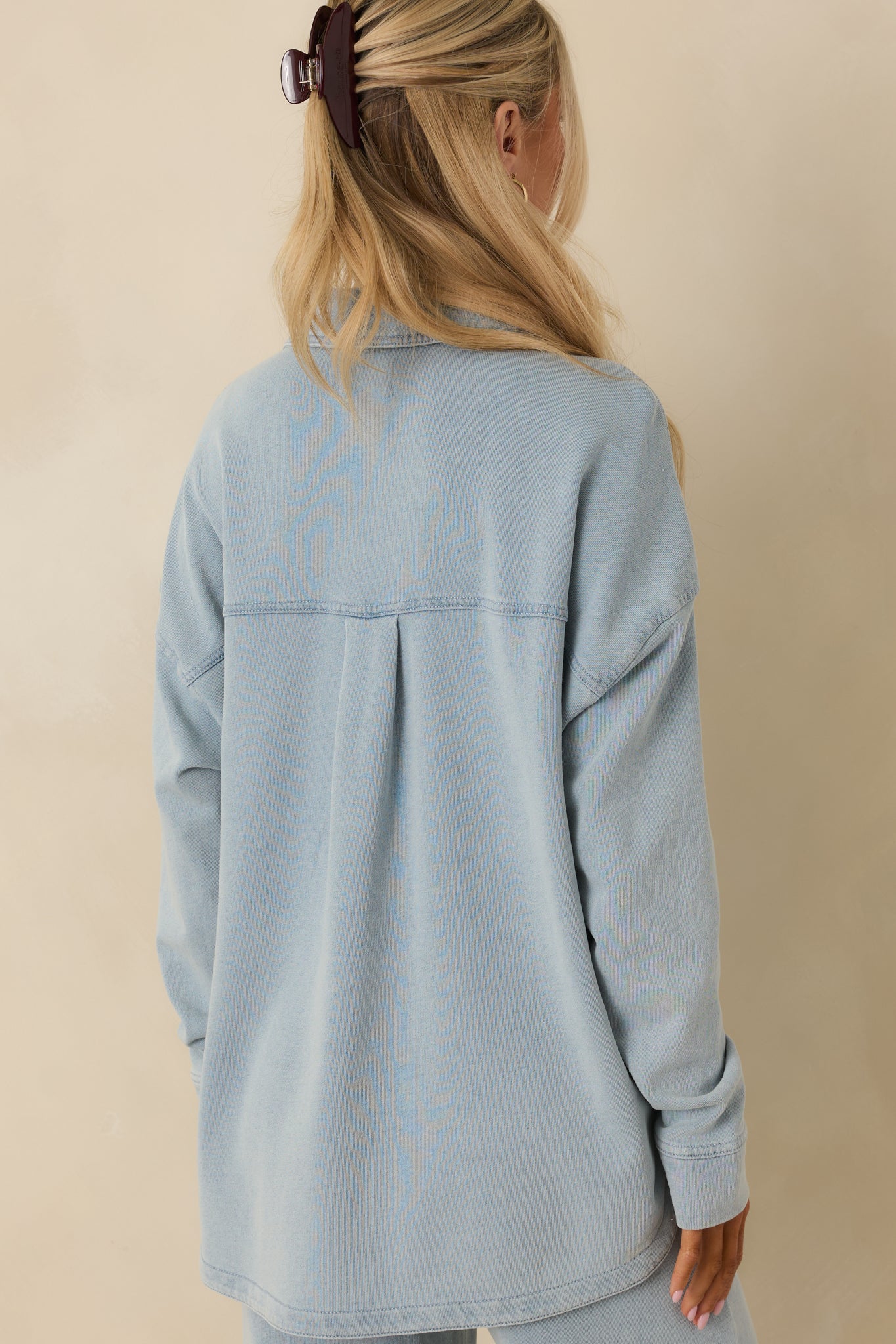 Z Supply Ocean Air Indigo All Day Knit Denim Jacket | Shop Now