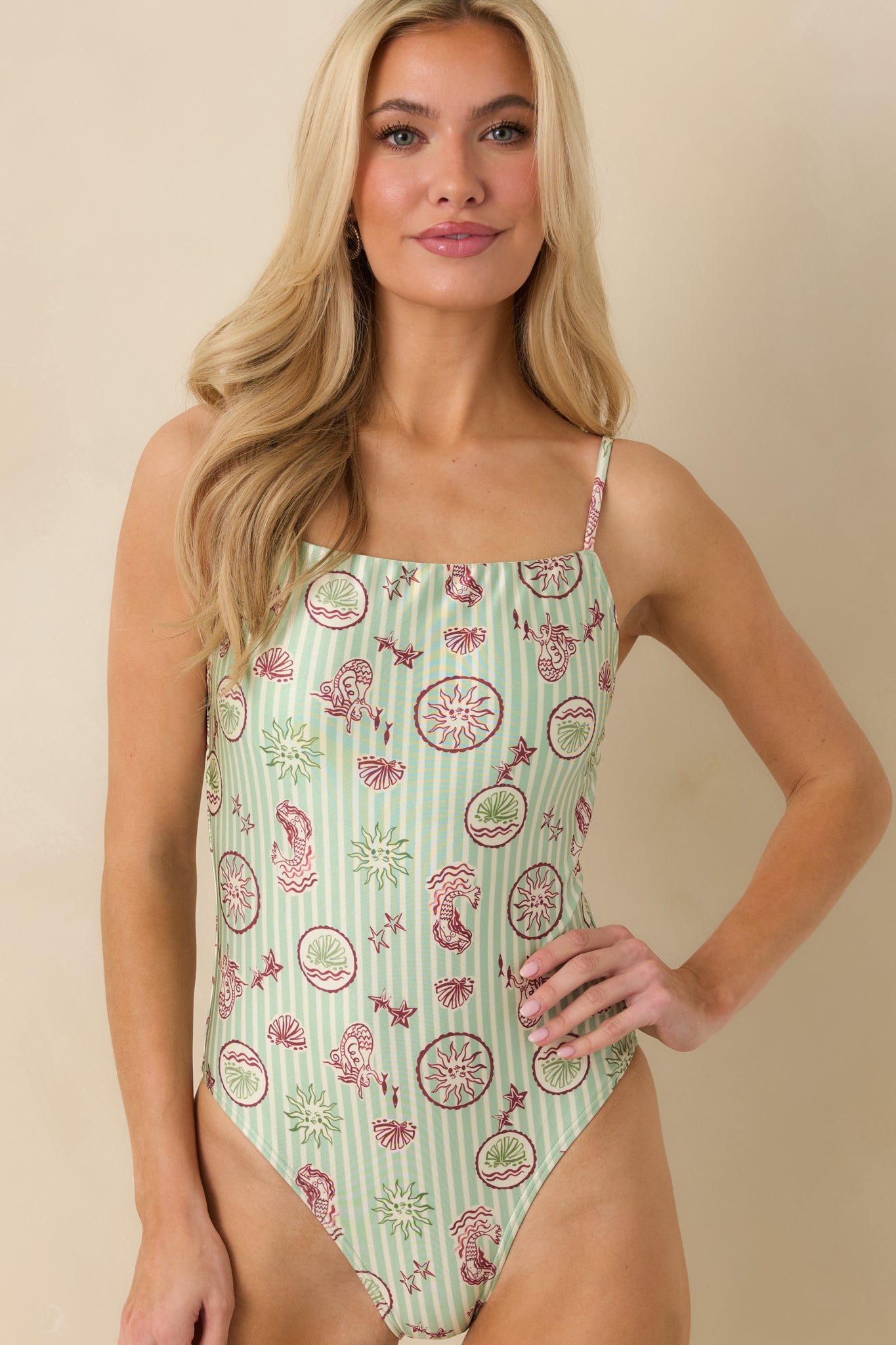 Close-cropped image showing the adjustable shoulder straps and fitted bodice detail.