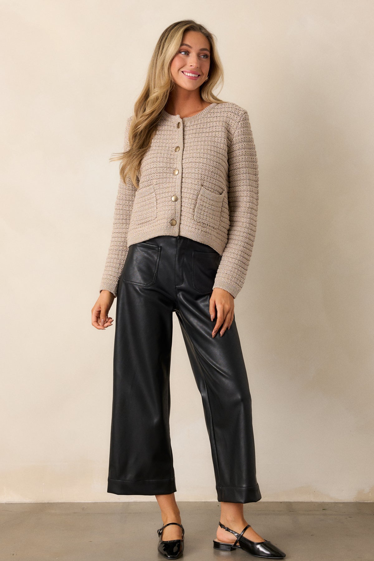 Mocha Multi Plaid Button Front Hooded Cardi main image 0