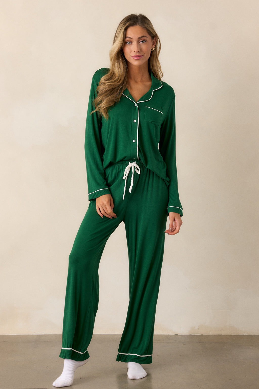 Forest Green Pajama Pants - All Pajamas | Red Dress