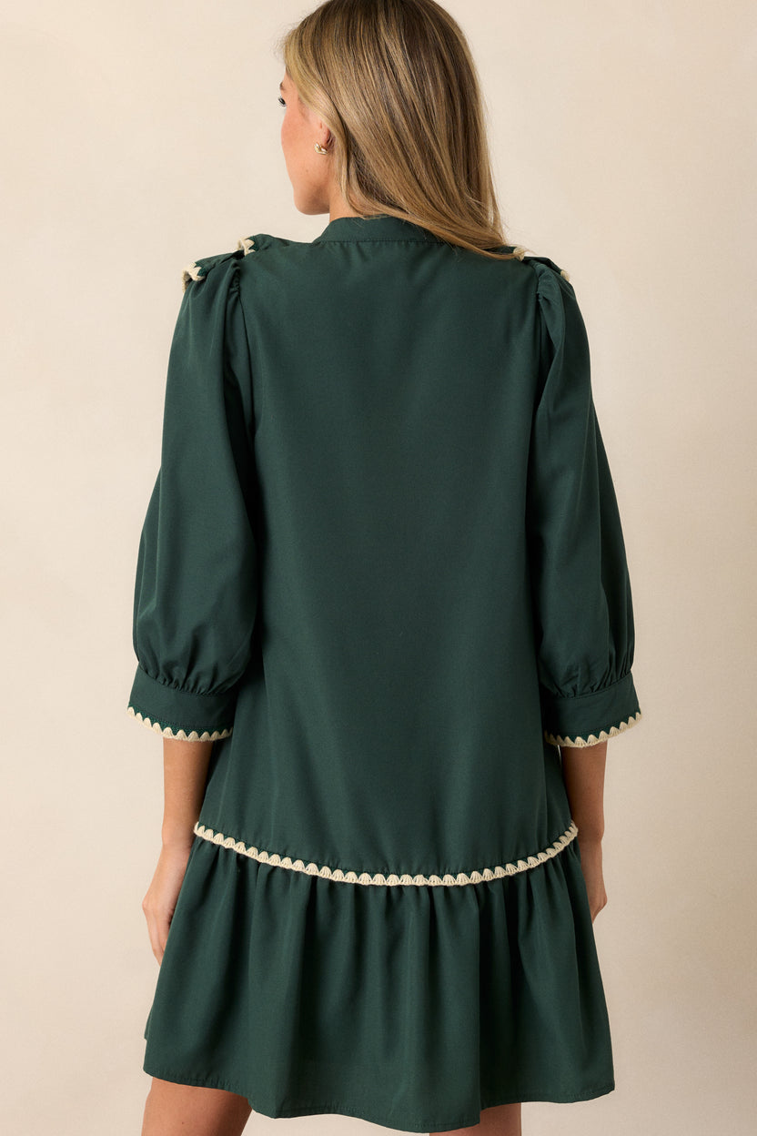 Green Ruffle Mini Dress