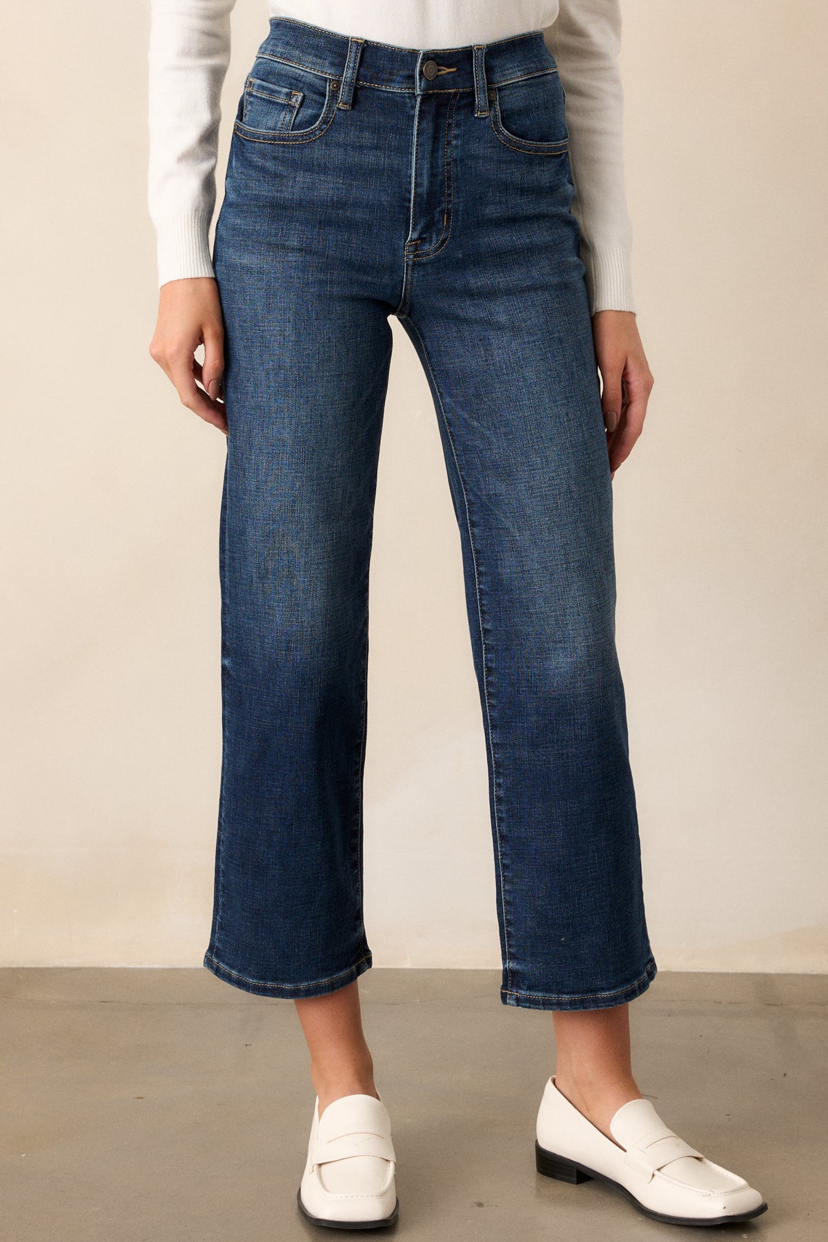 Dusty Rose Straight Leg Jeans main image 1